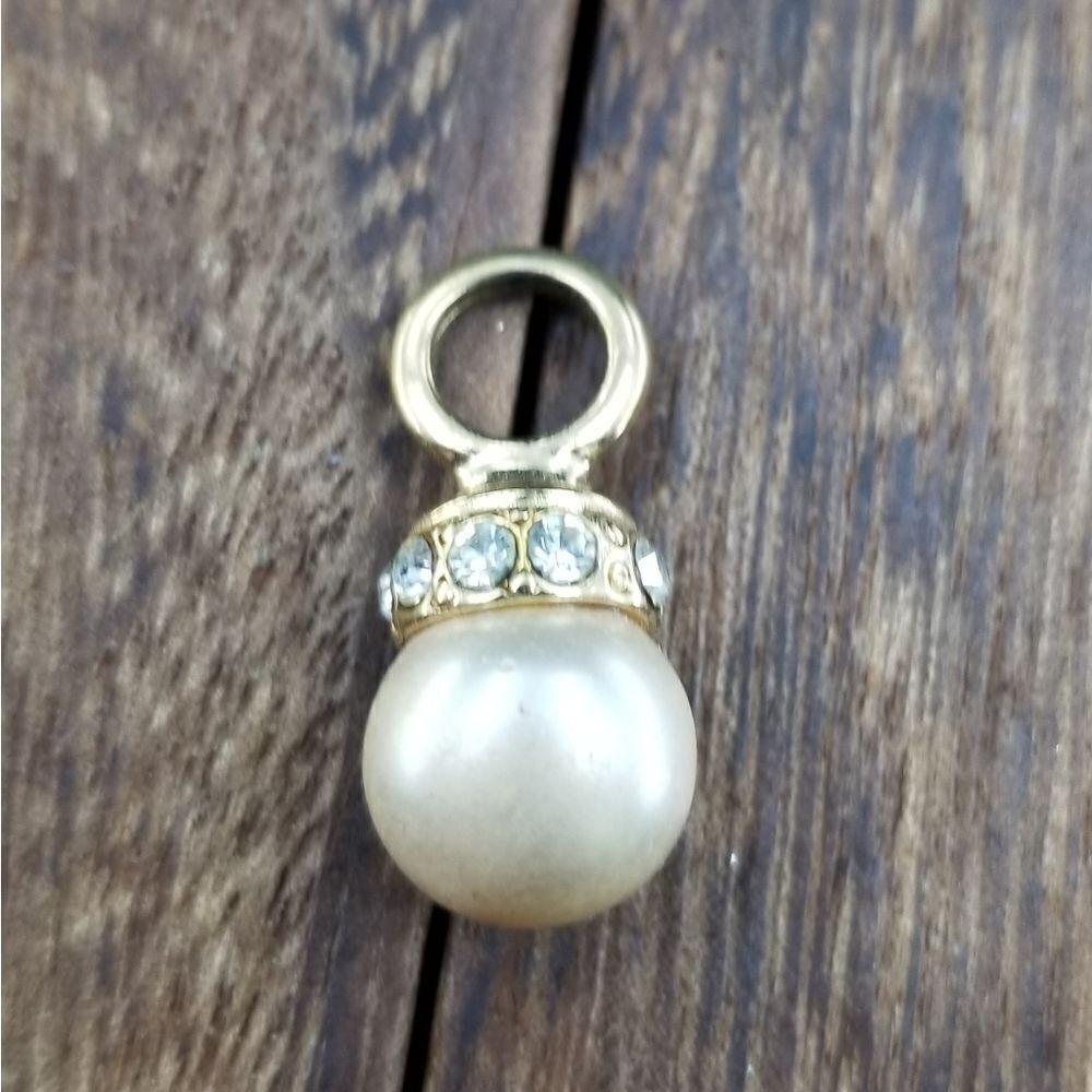 Pearl doorknocker edwardian necklace pendant P179